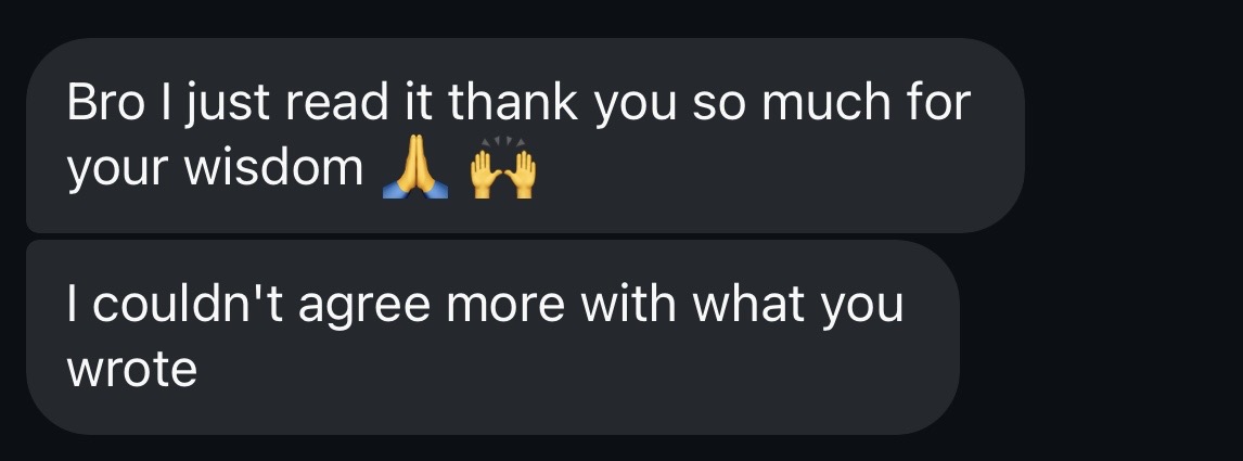 Message from a client, screenshot 13